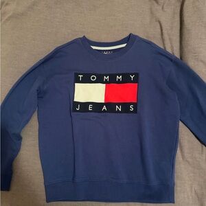 Tommy Hilfiger Tommy Jeans Navy Crewneck Flag Logo Sweatshirt